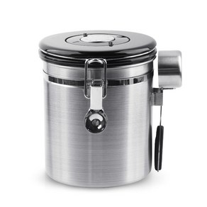Sifei 스테인리스 스틸 이그조스트 씰드 탱크 커피보관용기 1.5L, 1개, Silver