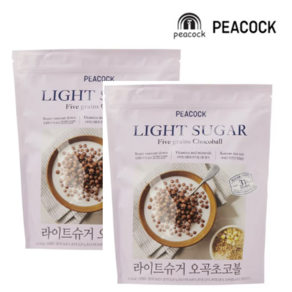 피코크 라이트슈거 오곡 초코볼 440g, 2개