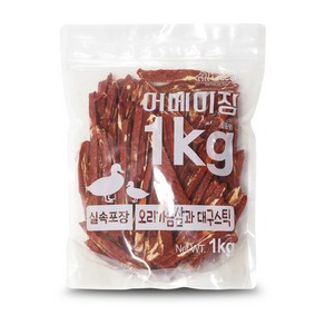 펫레터 어메이징 대용량 강아지 간식, 오리&대구스틱, 1kg, 1개