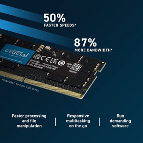 노트북 메모리용 Cucial DDR5 RAM 4800MHz 5200MHz SODIMM 11V 16GB 32GB, 05 16GB 5200MHz x1pcs, 1개