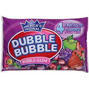 Double Bubble Fuit Flavo Bubble Gum 16 oz Bag 더블 버블 과일 맛 버블 껌 16온스 백, 1개, 453g