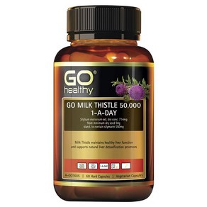 GO Healthy Milk Thistle 50000mg 1-A-Day 60 Vege Capsules, 60정, 1개