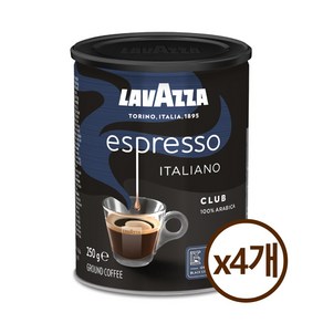 라바짜 원두 분쇄커피 클럽 250gx4개, 250g, 4개