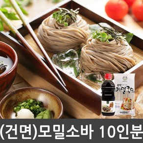 건면 모밀소바 10인분세트 (건메밀국수 1kg + 모밀소스650g) 전문점맛, 10개