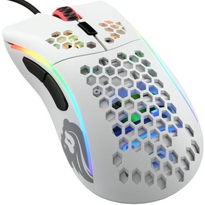 Gloious PC Gaming Race d RGB DPI 12 pc (62g) 글로리어스 모델 게이밍 마우스 화이트, 광택 화이트