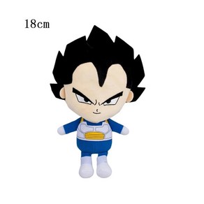 드래곤볼 봉제 인형 손오공 베지터 부우 피콜로 트렁크 고한 만화, 1개, 15.Vegeta 18cm