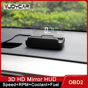 자동차 HUD 헤드업디스플레이 VJOYCAR 미러 헤드업 MX10 OBD2 속도 온보드 컴퓨터 디지털 보안 RPM 냉각수 전압