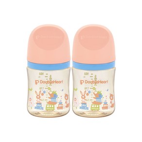 더블하트 모유실감 3세대 PPSU 노꼭지 젖병 트윈팩, 애니멀타운, 160ml, 1개