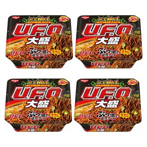 [일본] Nissin Yakisoba 닛신 UFO 야키소바 라멘 컵라면 도시락 대용량 167g, 4개