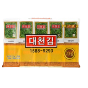 대천김 도시락김, 5g, 20개
