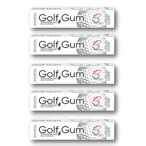 Golfes Gum 골프껌 제로슈가 5팩 카페인 함유, 5개