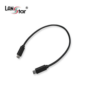 LANsta USB3.1(Type-C) 케이블 30cm/LS-CMCM-0.3M/C타입/Gen2 10Gbps 전송속도/CM-CM/3A 고속충전+데이터전송/구글 크롬북/맥북등 사용가, 1개