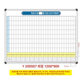 칠판나라 실적현황 상황판 화이트보드 칠판 현황판