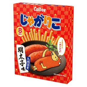 Calbee 칼비 가루비 명란젓 자가리코 감자스틱 과자 명란 맛 20g 8봉, 8개