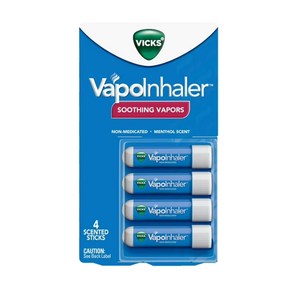 Vicks VapoInhale 빅스 바포인헬러 코막힘 비강 스틱, 4개