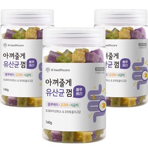 아껴줄게 강아지 유산균껌, 블루베리 혼합, 140g, 3개