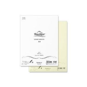 토모에리버 만년필용 낱장 종이 100매 루즈시트, A4 크림 무지 2개(SR-A4P-C)