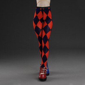 돌모아 구체관절인형의상 43cm MSD 레드 네이비 다이아몬드 체크 삐에로 레깅스 MSD - Acobat Leggings (Red & Navy), 레드/네이비, 1개