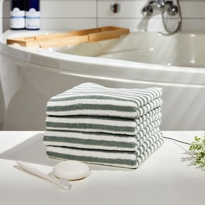 [모던하우스] WOW 포레스트 잘마르는 세면타월4P 140g GREEN M R TEXTILE (BG0124012), 사진참조, 1개