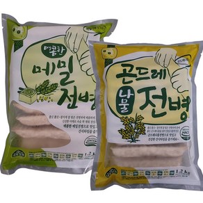 아하식품 매콤한 아하메밀전병 1.2Kg+곤드레나물전병1.2Kg, 1.2kg, 2개