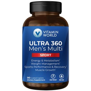 비타민월드 울트라360 남성 멀티비타민 스포츠 Vitamin Wold ULTRA360 Men Multivitamin Spot, 1개, 90정