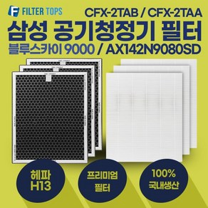 삼성 블루스카이9000 공기청정기 필터 AX142N9080SD 호환 프리미엄형 3세트 CFX-2TAA CFX-2TAB, 3개