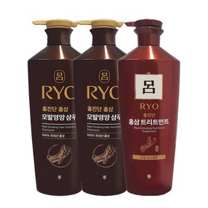 려 홍진단 홍삼 모발영양 샴푸 820ml x2 +트리트먼트 820ml, 1개, 단품