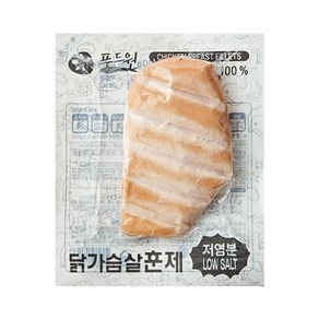 푸드원 냉장 훈제 닭가슴살 저염분, 60개, 100g