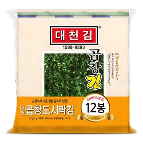 대천김 곱창 도시락김 C796-K, 5g, 12개