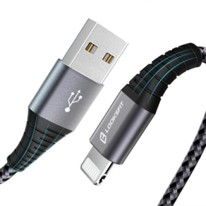 룩스핏 USB A to 라이트닝 아이폰 케이블, 2m, 1개