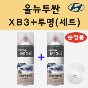 순정품 현대 올뉴투싼 XB3 더스크블루 스프레이 페인트 + 투명스프레이 200ml, 1개