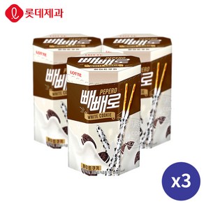 롯데 화이트쿠키 빼빼로 132g 빼빼로데이, 3개