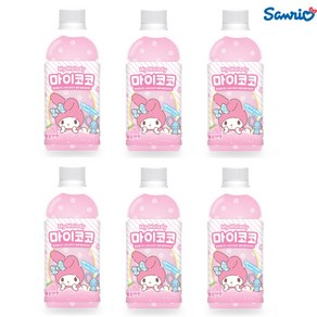 산리오 마이멜로디 마이코코 복숭아맛, 6개, 340ml