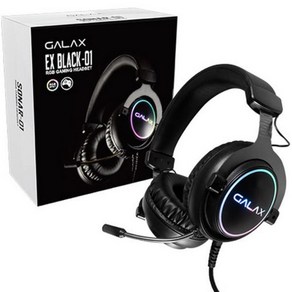 갤럭시 갤럭시 GALAX EX BLACK 01 가상 7.1채널 RGB 헤드셋