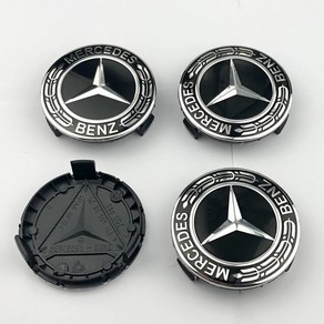 자동차 스타일링 휠 센터 커버 허브 캡 교체 메르세데스 벤츠 W211 W203 AMG CLA W205 75mm, 06 75mm New Black