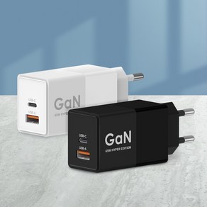 모락 하이퍼에디션 65W GaN 2포트 USB PPS PD 초고속 충전기, 블랙, 1개