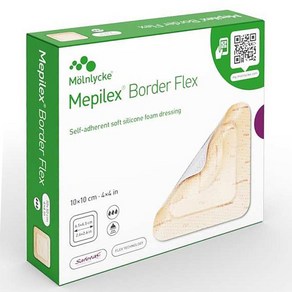 메피렉스 보더플렉스 10x10cm(5매) [대리점직영 정품 광고심의필] Mepilex border flex 재생밴드 욕창 궤양 화상 수술상처 창상 삼출물많은 인공관절수술 병원용