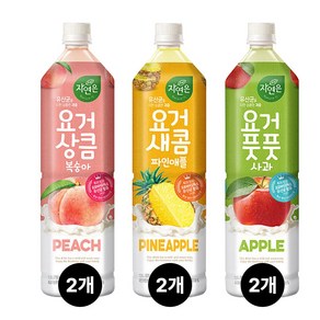 웅진 요거풋풋 사과2개+요거상큼 복숭아2개+요거새콤 파인애플2개 총6개, 6개, 1.5L
