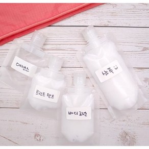 리빙앤팩 여행용 깔끔 소분 파우치 100ml, 화이트, 10개