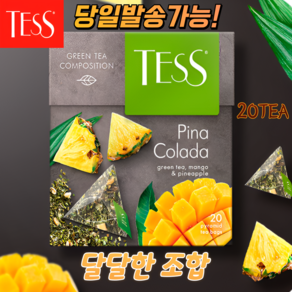 테스 피나 콜라다 과일&허브티 삼각티백 TESS PINA COLADA, 1개, 20개입, 1.6g