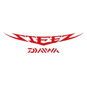 다이와 STEEZ 낚시스티커, 레드(화이트), 1개