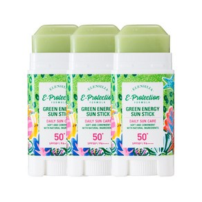 [엘렌실라] 그린에너지 온가족 선스틱 SPF50+ UVA++++, 16g, 3개