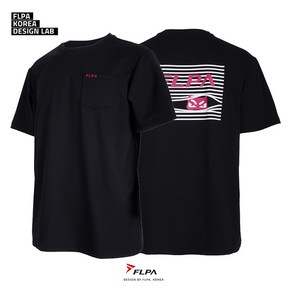 플라이파워 플파 남녀공용 아이스 반팔 티셔츠 FLPA FP몬스터 블랙 TS-22109