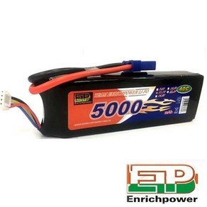 c카 EP 5000mAh 11.1V 40C 3S1P EC5잭 LIPO배터리, XT60, 1개