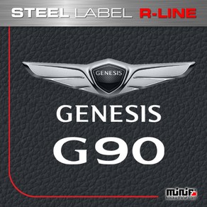 제네시스 G90 R라인 스틸 주차번호판 MFSL132 2020 G90 R-LINE LABEL, 1개, D20