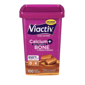 Viactiv 비엑티브 칼슘+비타민D 츄잉 영양제 카라멜맛 100개입, 1개, 100정