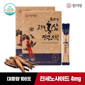 천지양 100% 국산 6년근 고려 홍삼진액 스틱, 1L, 2박스