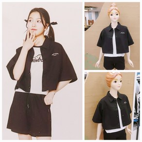 [소이주니어]논현점 24년여름신상 ** 세련미 가득 ~ 블랙 하이틴크롭 자켓 ** 마네킹 키 155 11호 착용 **