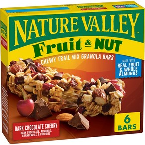 Natue Valley Fuit and Nut Ganola Bas Dak Cho Natue Valley 과일 및 견과류 그래놀라 바 다크 초콜릿 체리 6ct 7., 1개