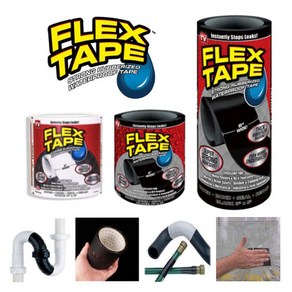 FLEX TAPE 홈쇼핑 초강력 방수 테이프 파이프 누수 방지 밴드 보수 플렉스, 플렉스방수테이프 C195 (10cm 블랙), 1개